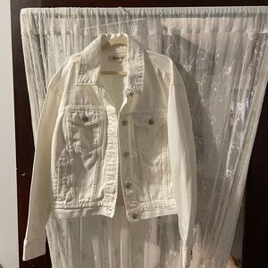 Madewell white denim jacket women’s small